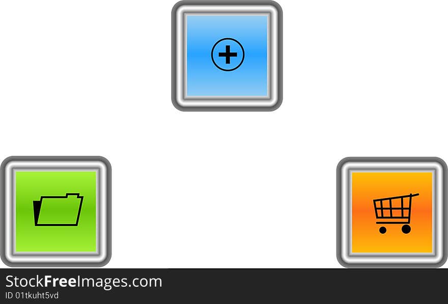 Chrome square buttons