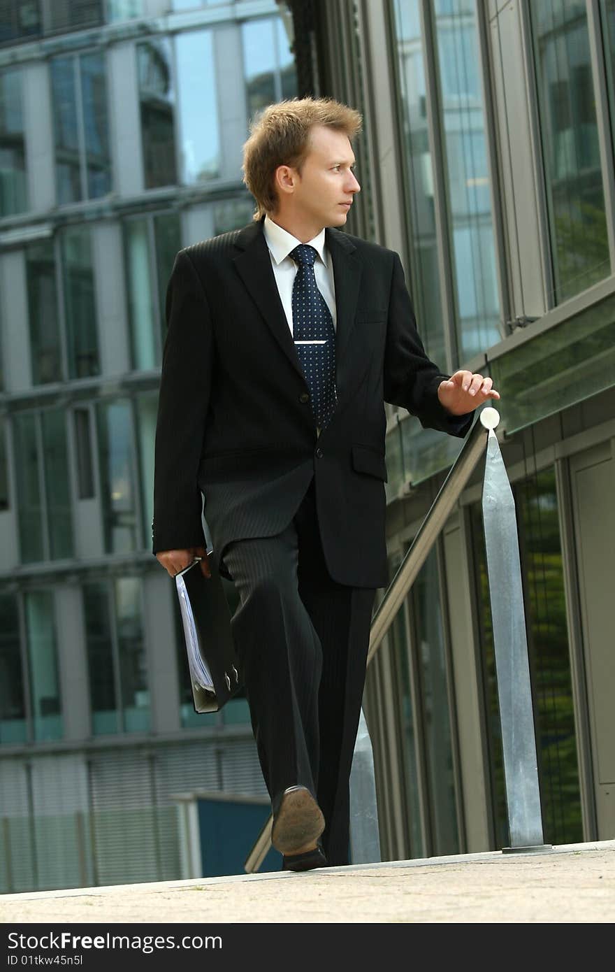 Businessman walking