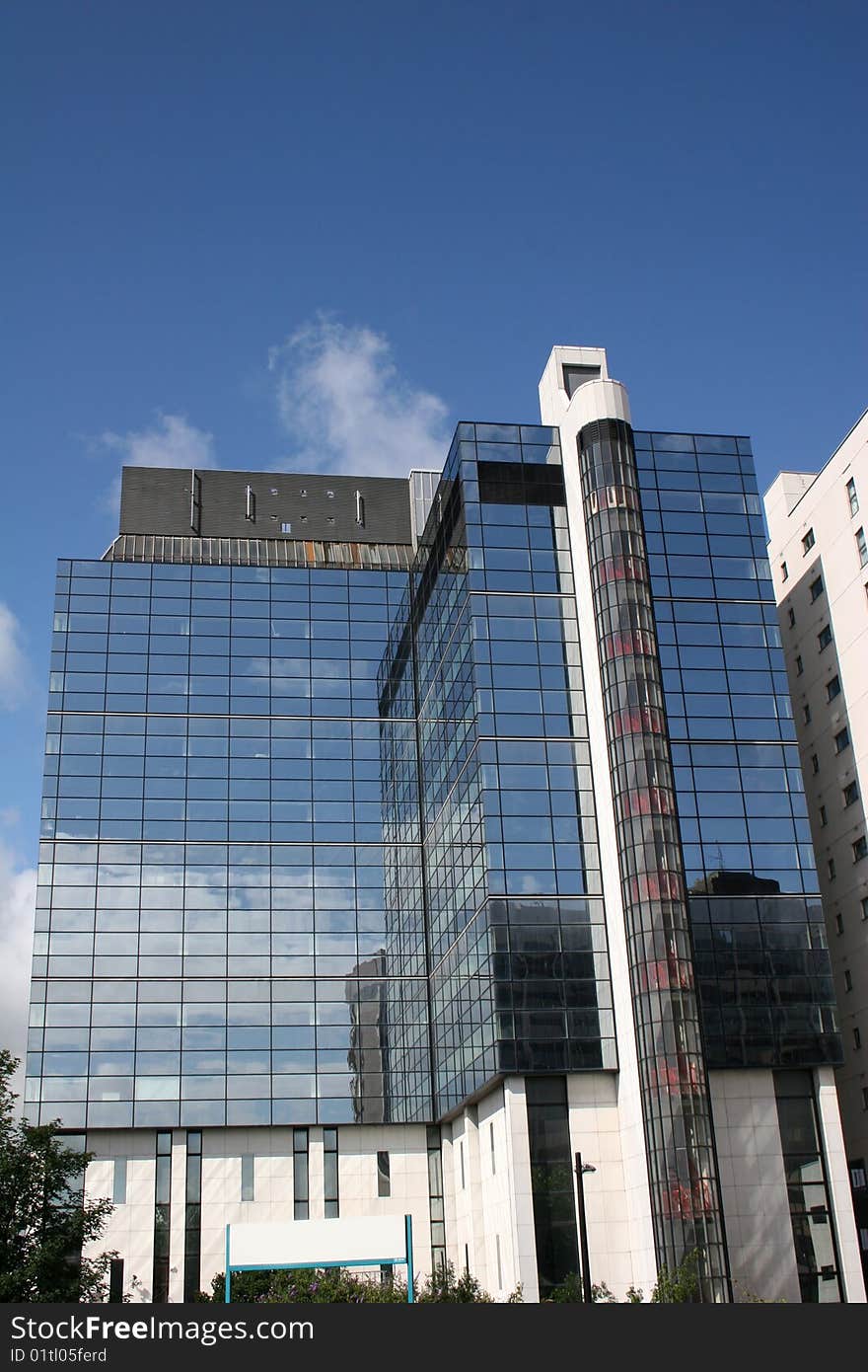 Reflections in office block