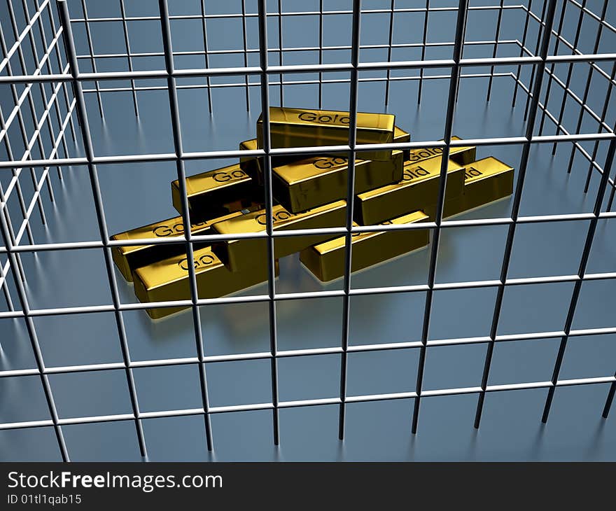 Gold ingot bank finance money