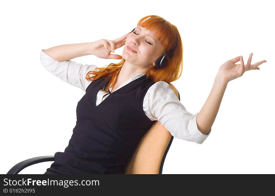 Attractive businesswoman having a coffee break