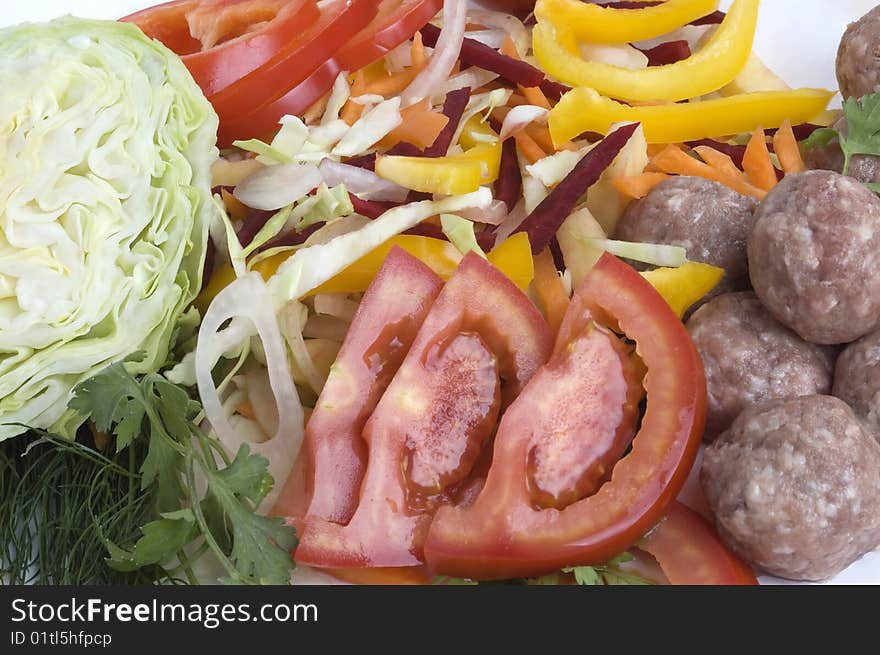 Shredding Vegetable Mix With Ground Meat