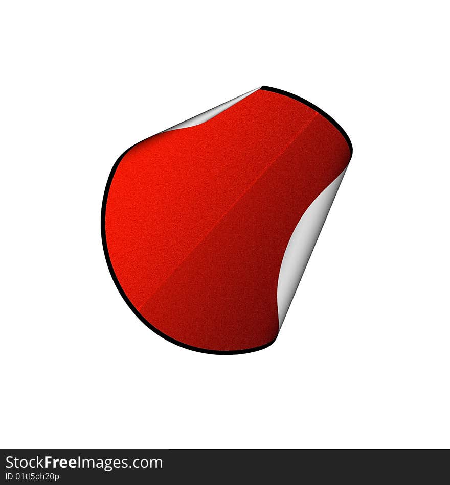 Illustration of red sticky tag