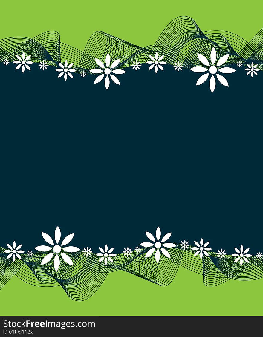 Floral banner with place for your text