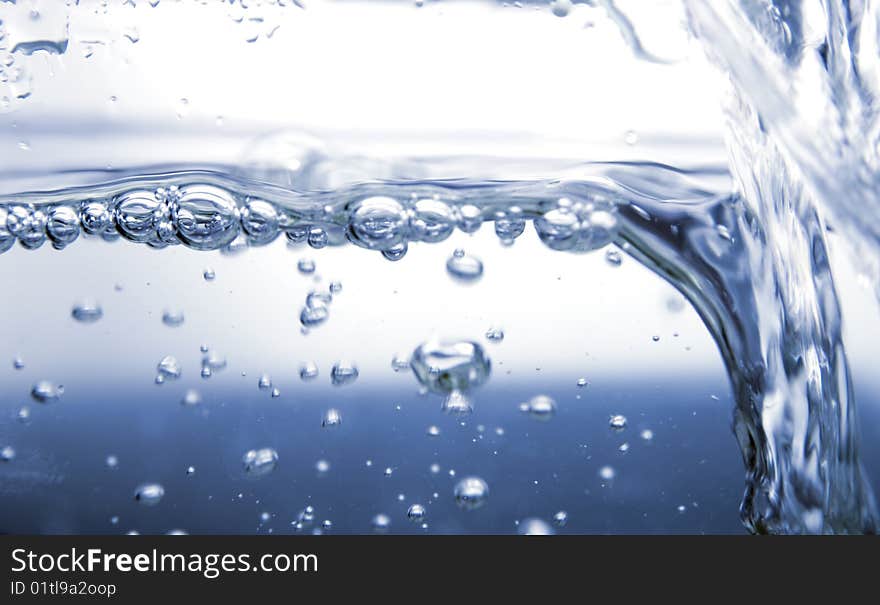 Abstract blue bubbles on blue background. Abstract blue bubbles on blue background