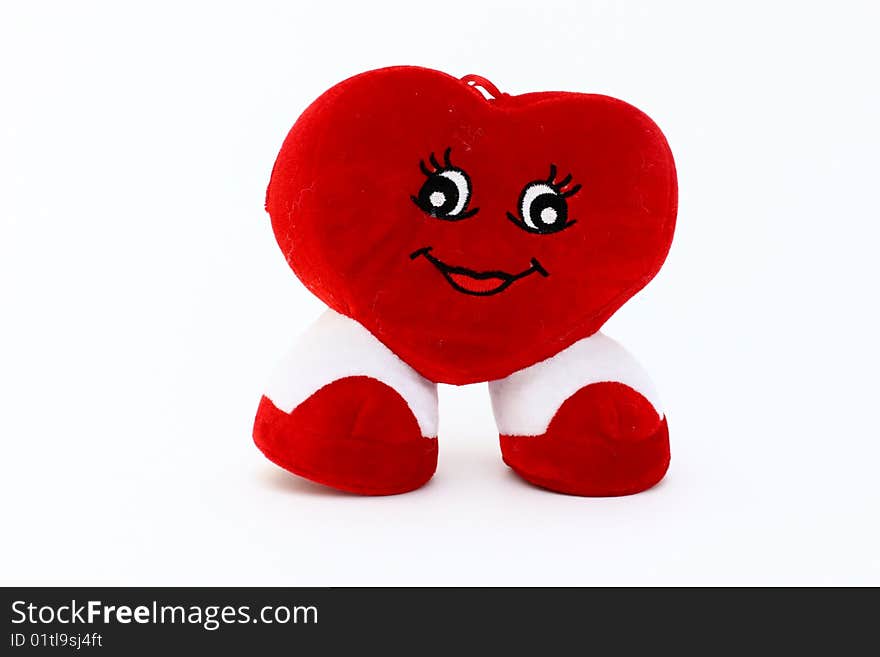 Red heart of plush