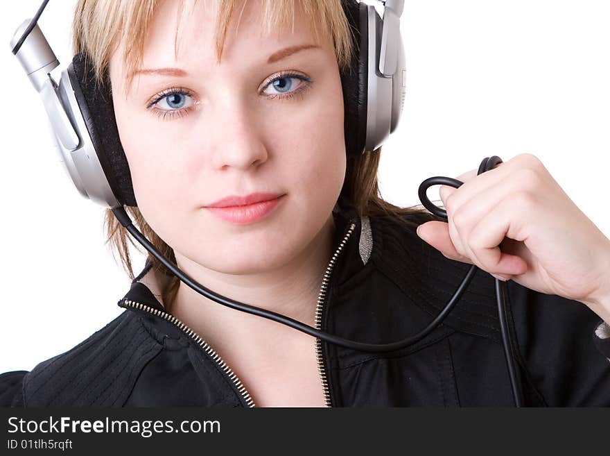 A beautiful girl with Headphones