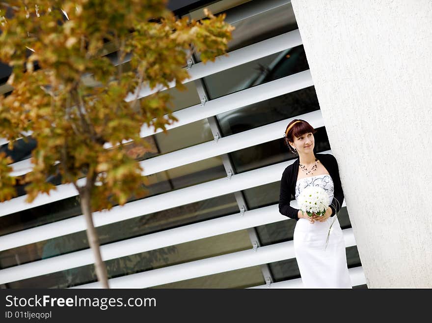 Bride waiting for the groom. Bride waiting for the groom