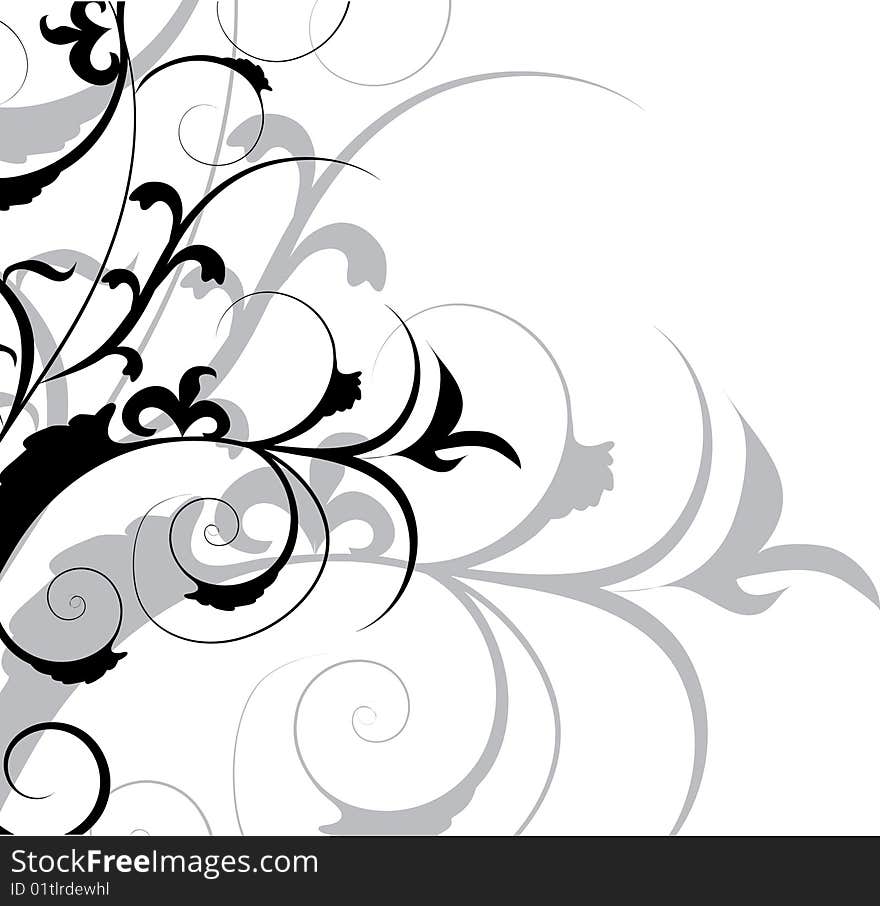 Black and white design ornament