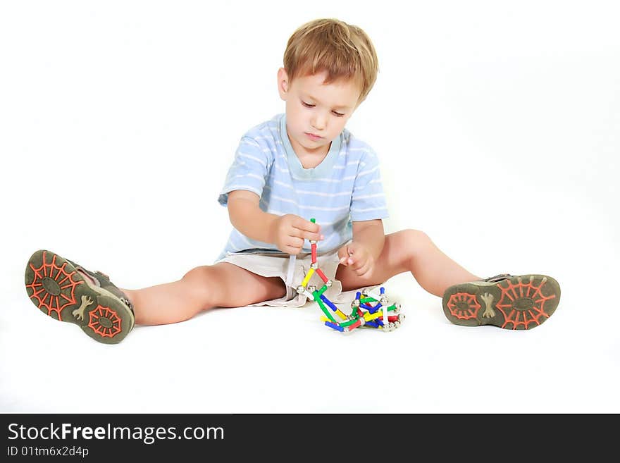 Young boy playing