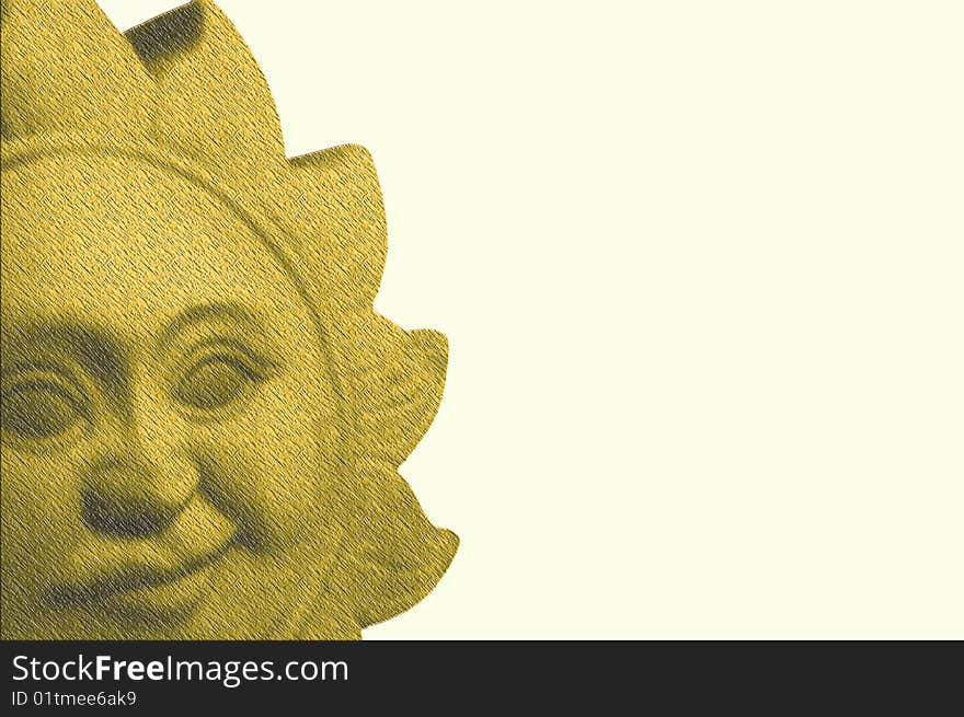 Textured Sun Face