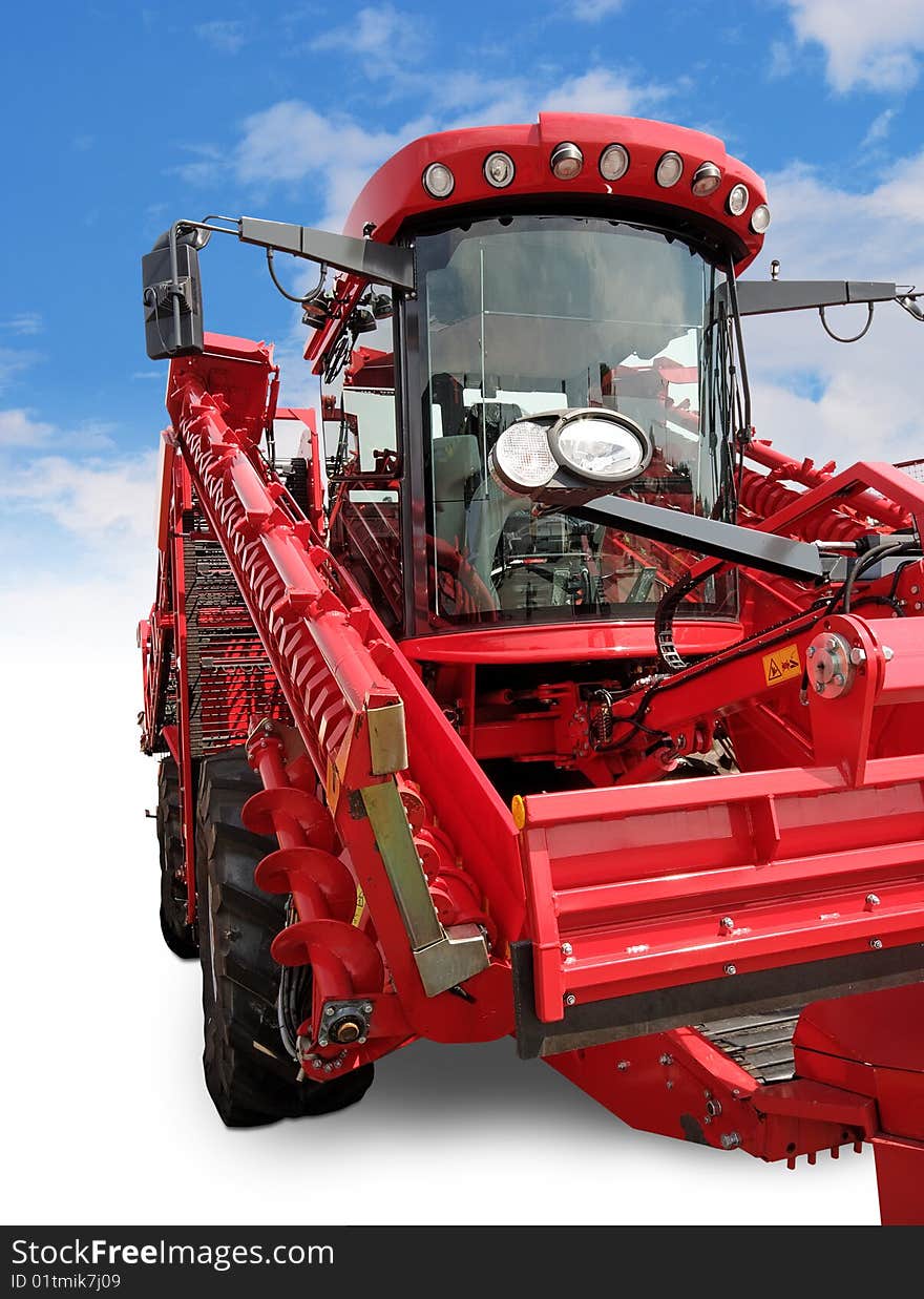 Potato harvester with clipping path