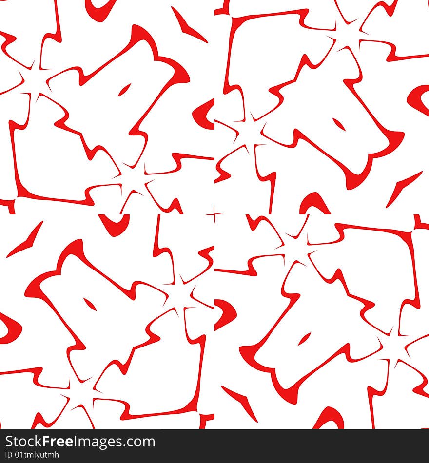 Red grungy abstract ornamental background