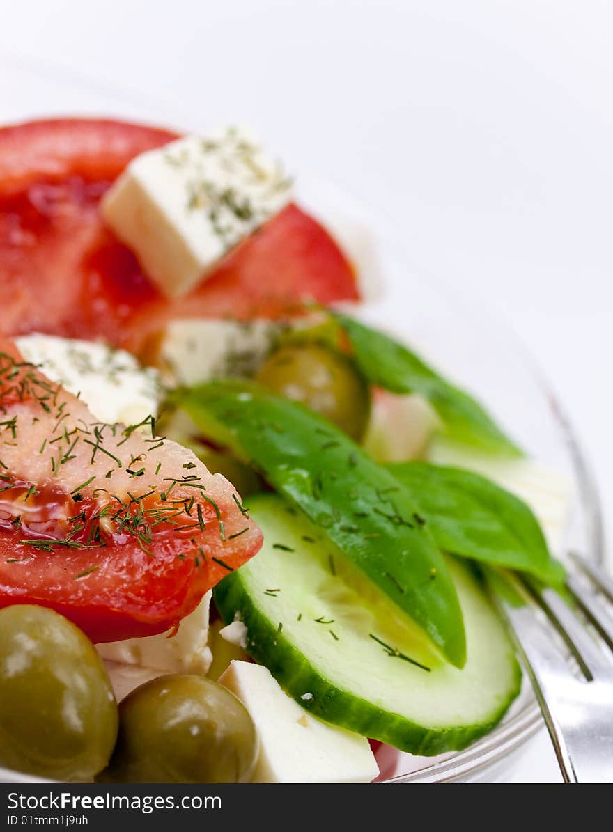 Mixed fresh salad with tomatoes