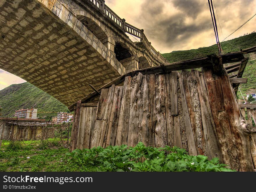 A sty under the bridge. A sty under the bridge