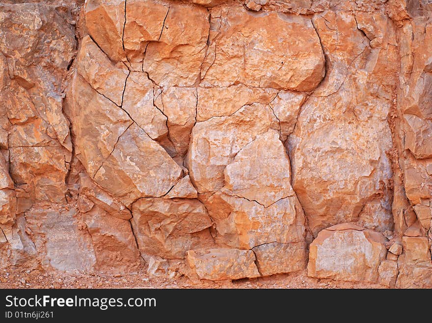 Close up of the sandstone texture