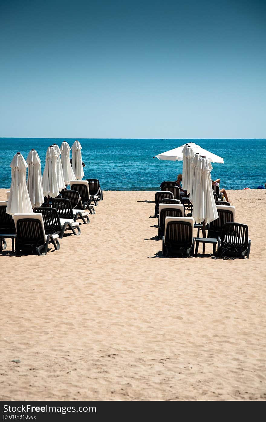 Parasols on the beach