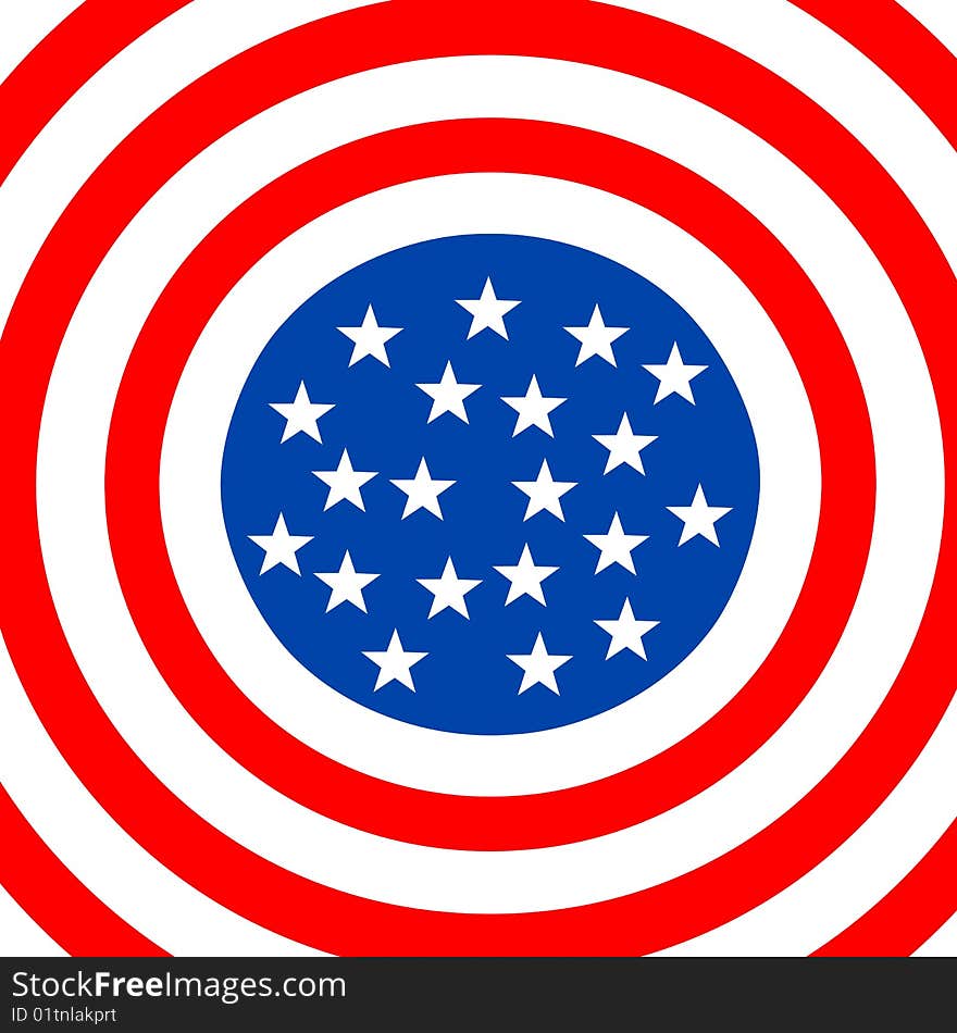 An different illustration: USA flag. An different illustration: USA flag