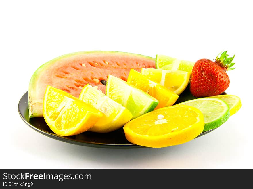 Watermelon with Citrus segments and Strawberry