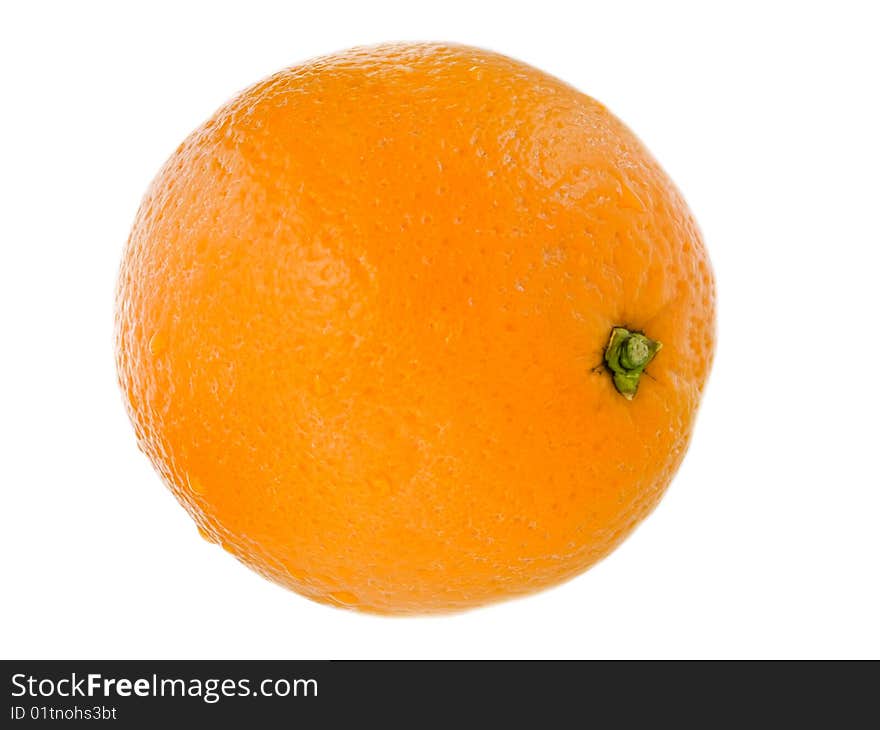 Fresh orange isolated on white background