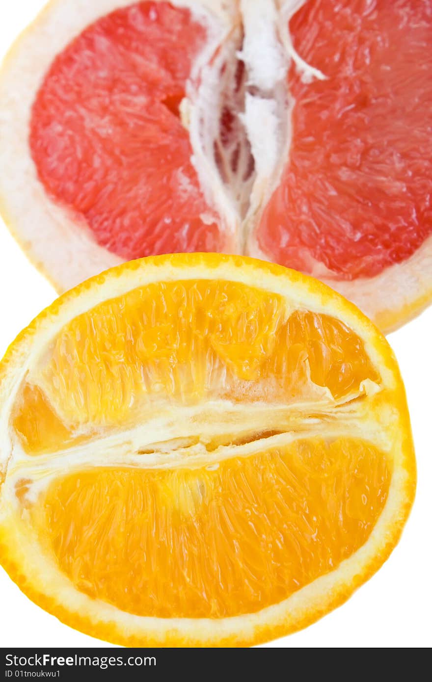 Grapefruit and orange