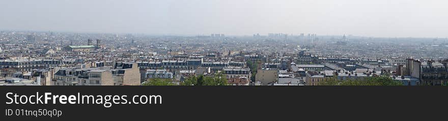 A view of Paris taken from Montmartre. A view of Paris taken from Montmartre