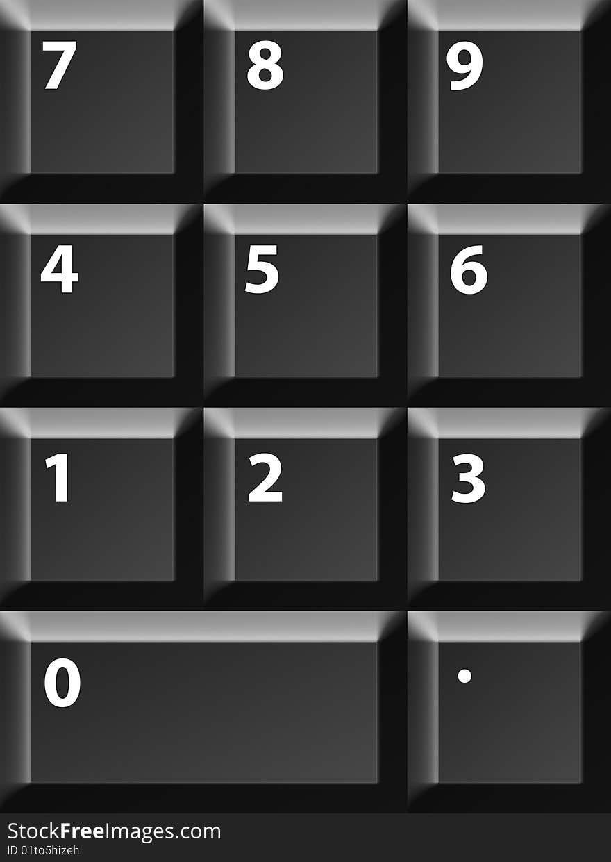 Numbers keyboard