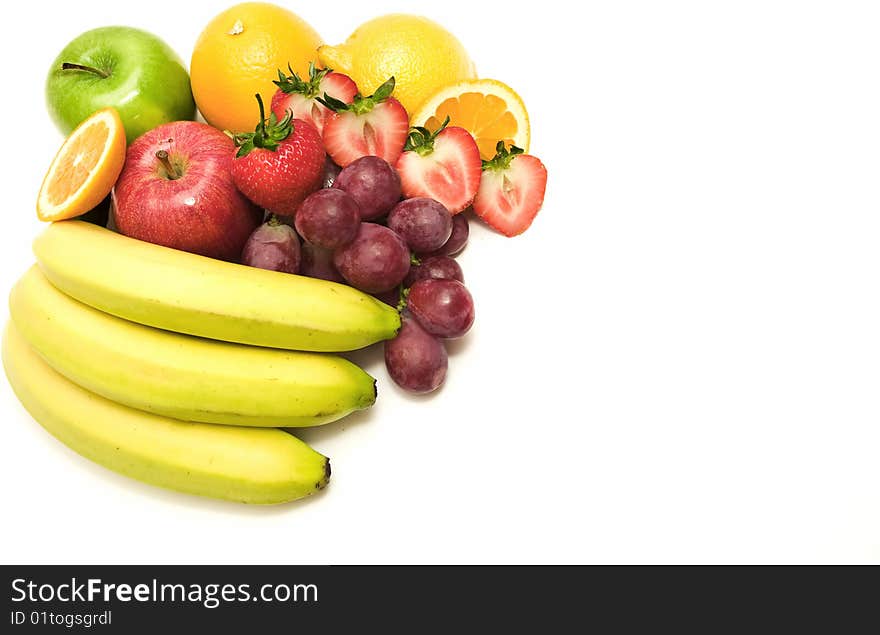 Fruits On White Backgorund