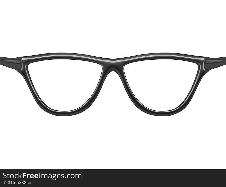 Kind through glasses. Isolated image in XXXL. Kind through glasses. Isolated image in XXXL