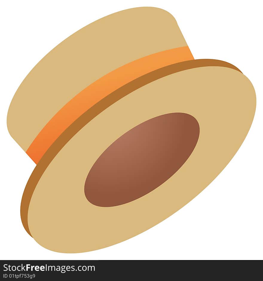 A  beige hat isolate in a white background