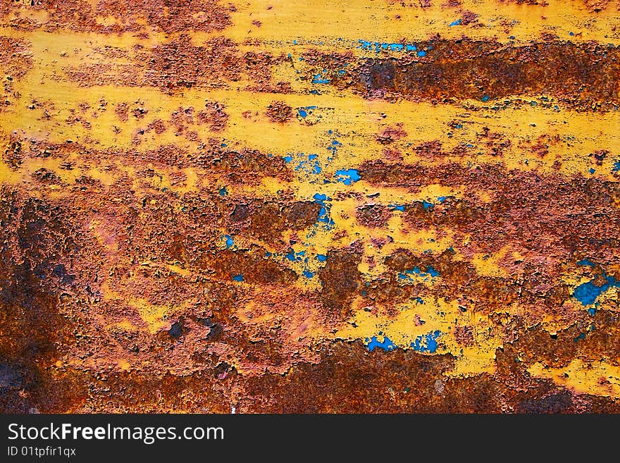 Grunge paint on metal background. Grunge paint on metal background