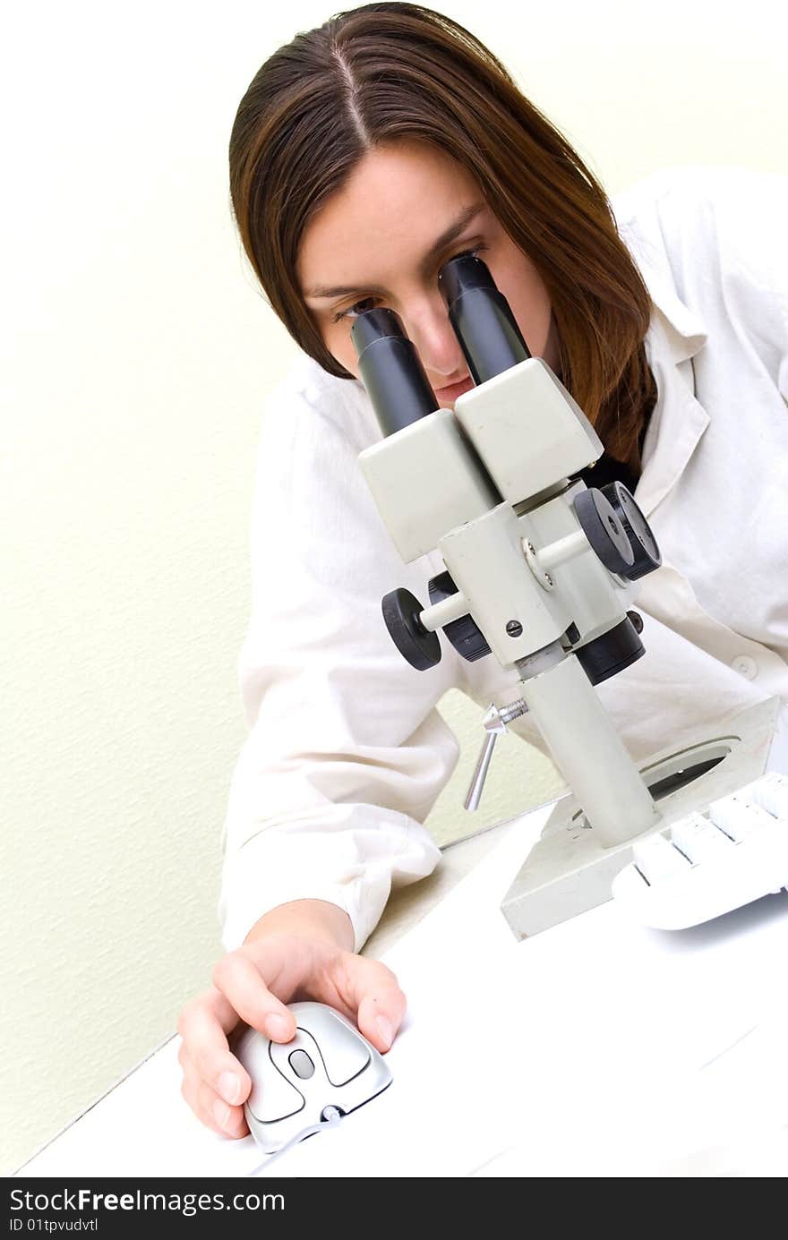 Scientist working at the laboratory. Scientist working at the laboratory