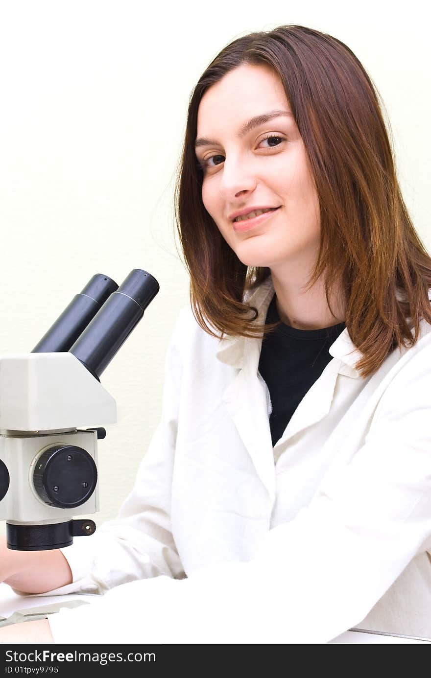 Scientist working at the laboratory. Scientist working at the laboratory