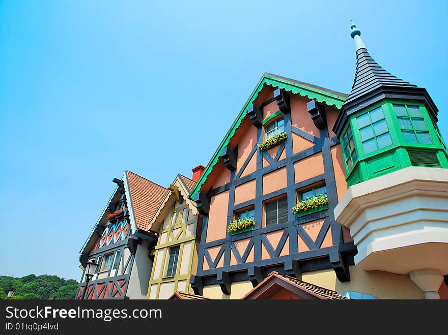 Unique european styled houses architecture