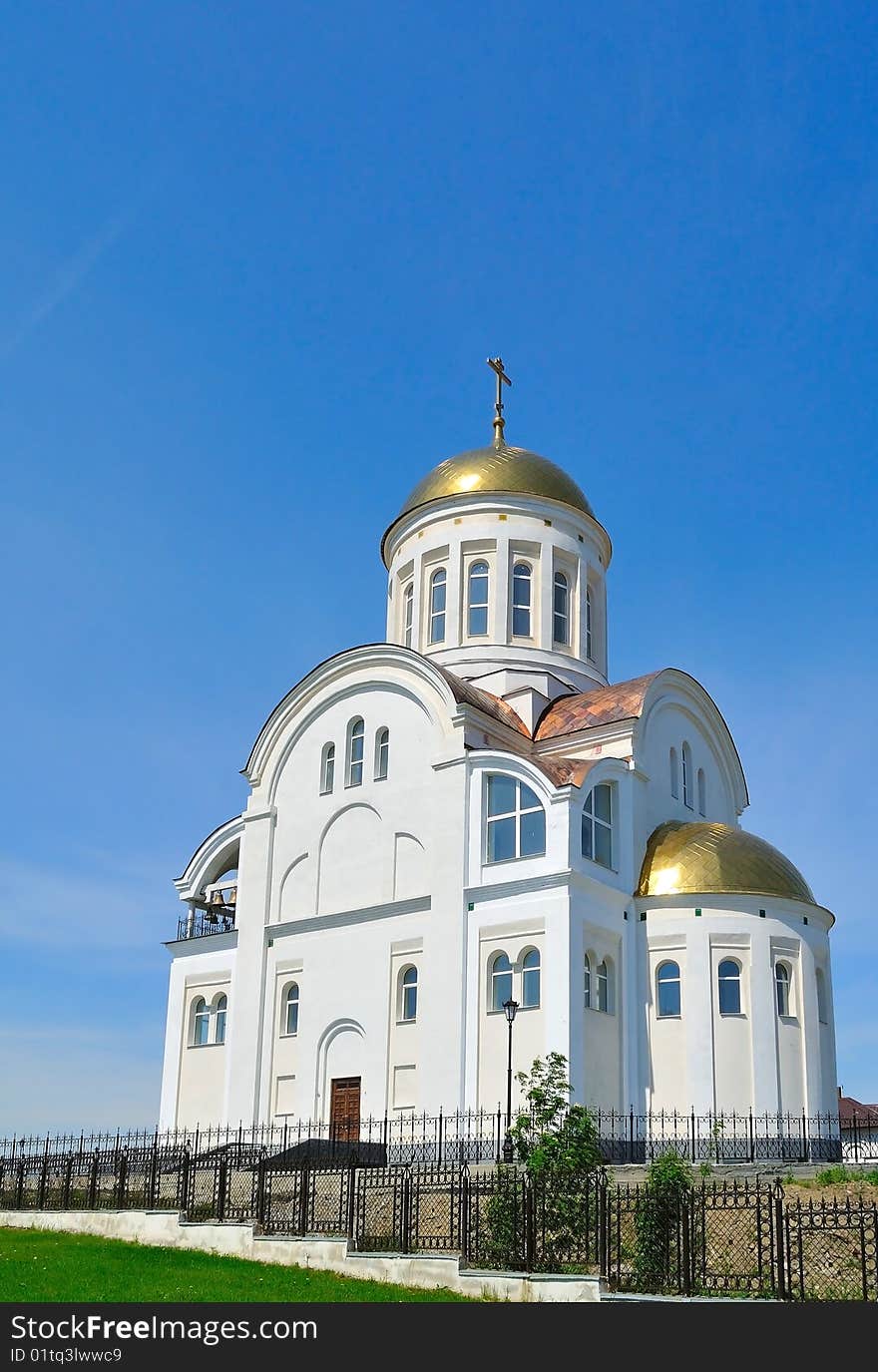 Temple for the sake of Archistratigus Michael. Average Urals Mountains, Sverdlovsk area, the city of Revda. The temple has been destroyed in 1964 and restored in 2009.