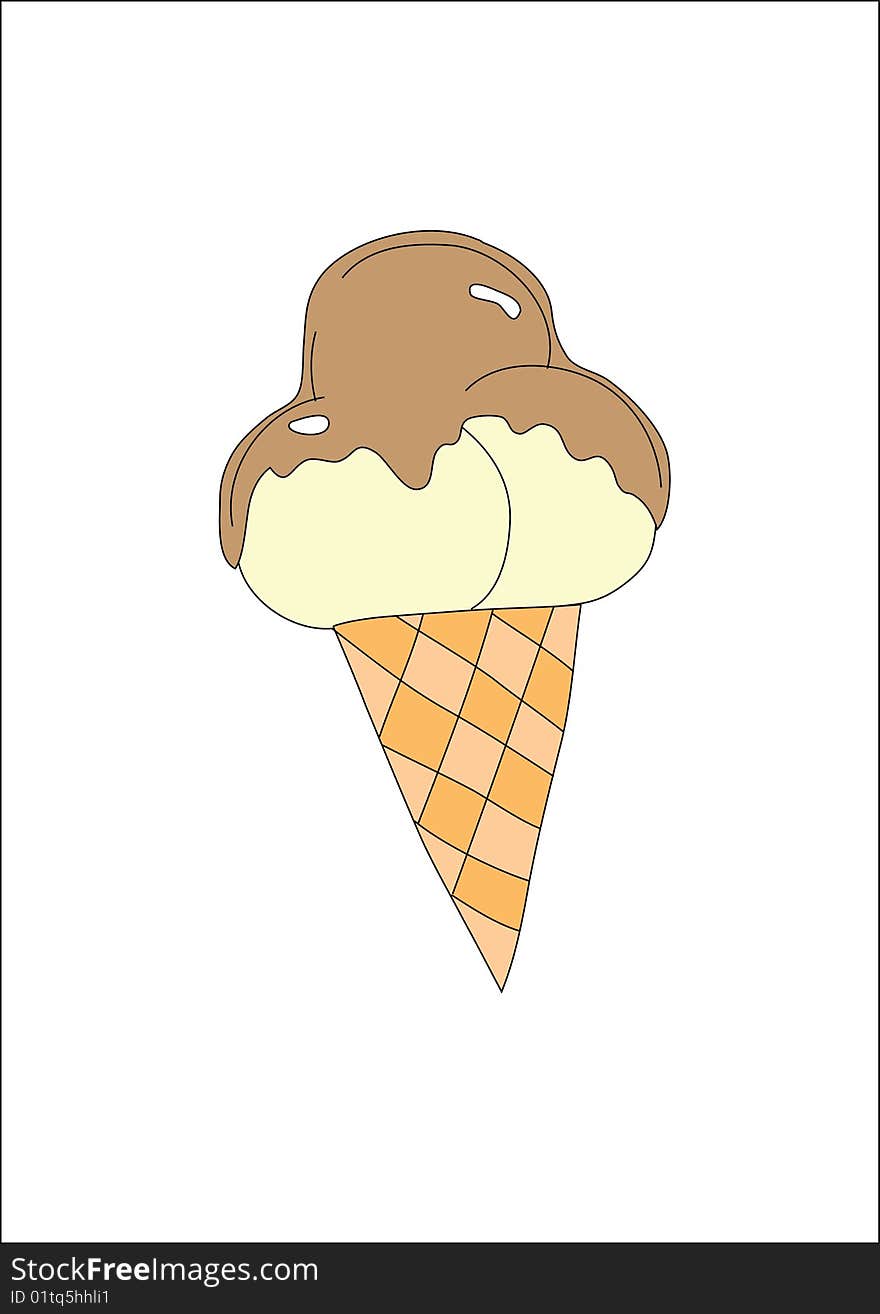 Ice cream icon isolated on white background