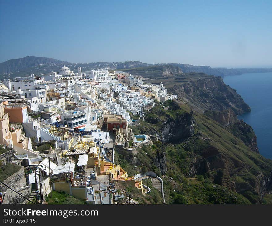 Greek seashore in Santorini