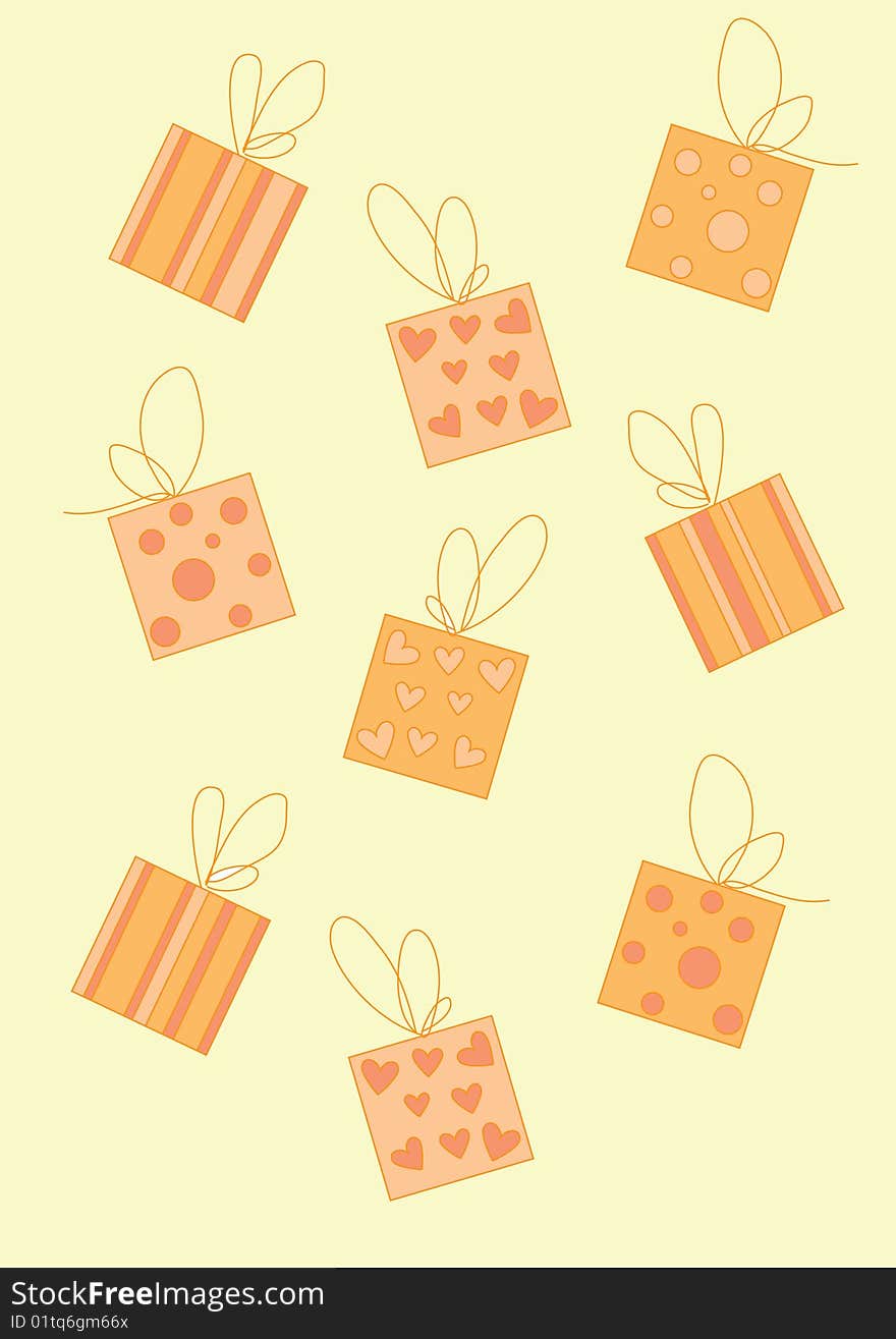 Illustration of cute gift box