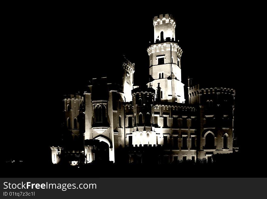 Beautiful castle Hluboka in Czech republic