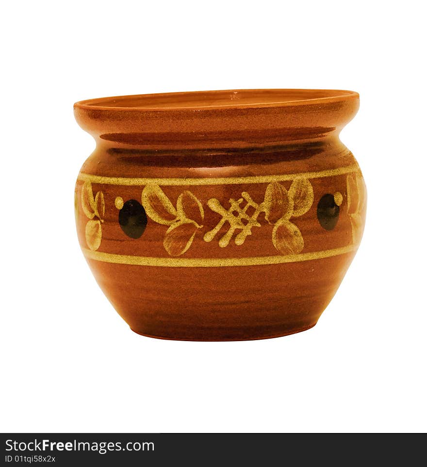 Brown clay pot