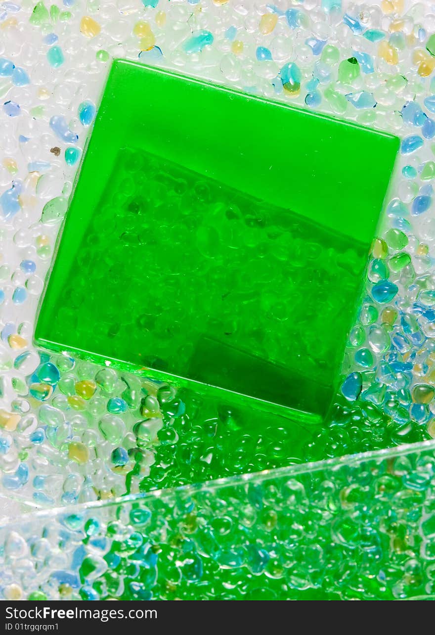 Green glass square