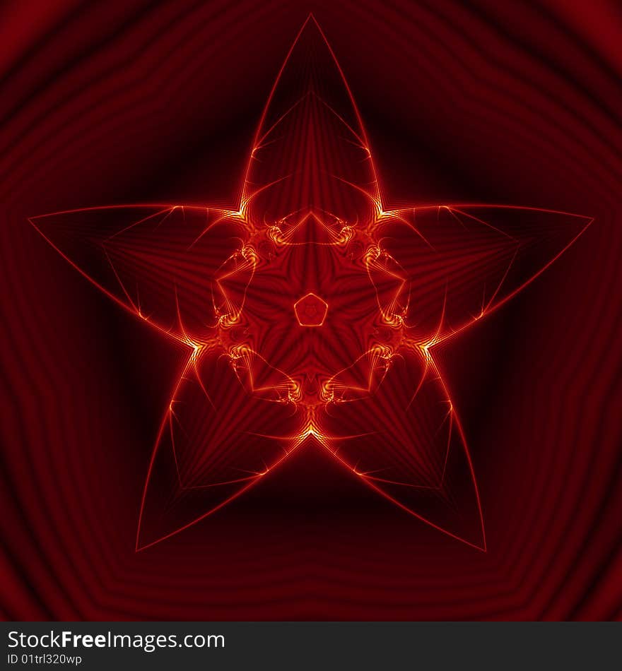 Darkly red fractal a pattern from smooth lines. Darkly red fractal a pattern from smooth lines