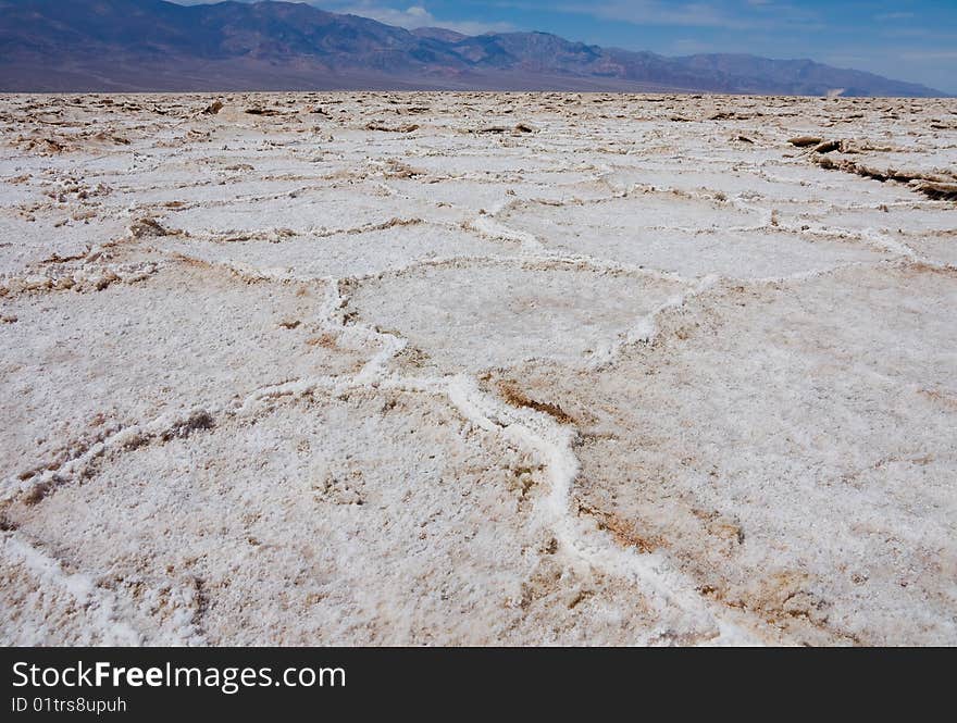 Salt flats in Death Valley California