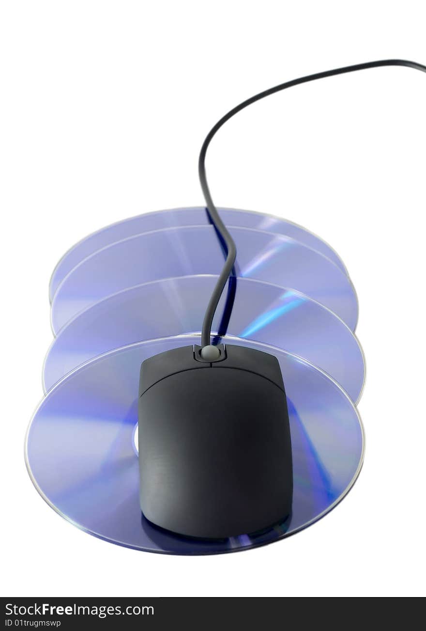 Computer Mouse On Stack CD / DVD