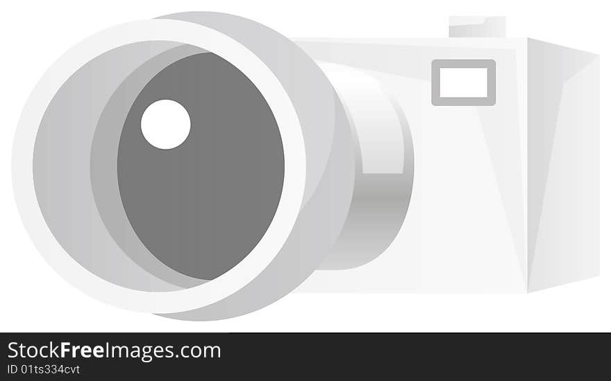 Camera isolated over white backgrouhnd