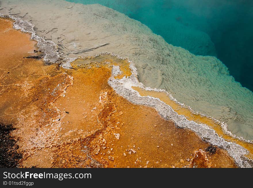 Picture of a geyser in Yellowstone National Park