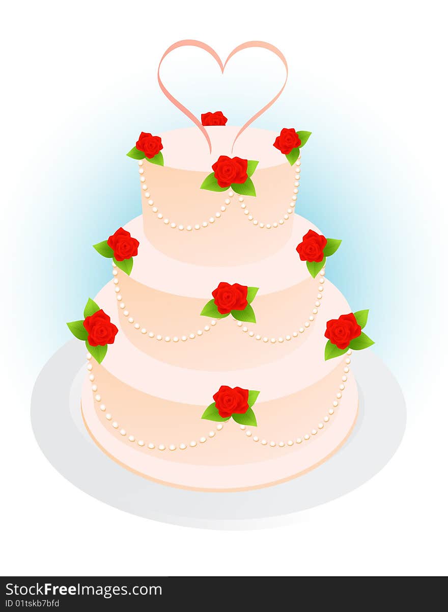 Wedding pie, vector illustration, AI file included