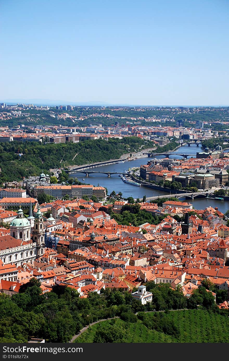 Vltava River in Prague.