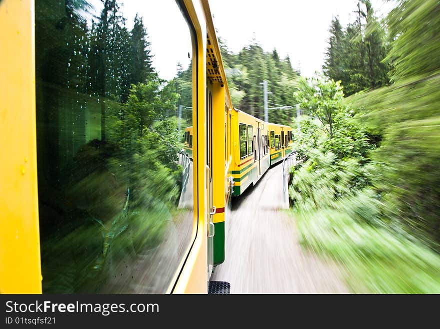 Train through Mt Jungfrau