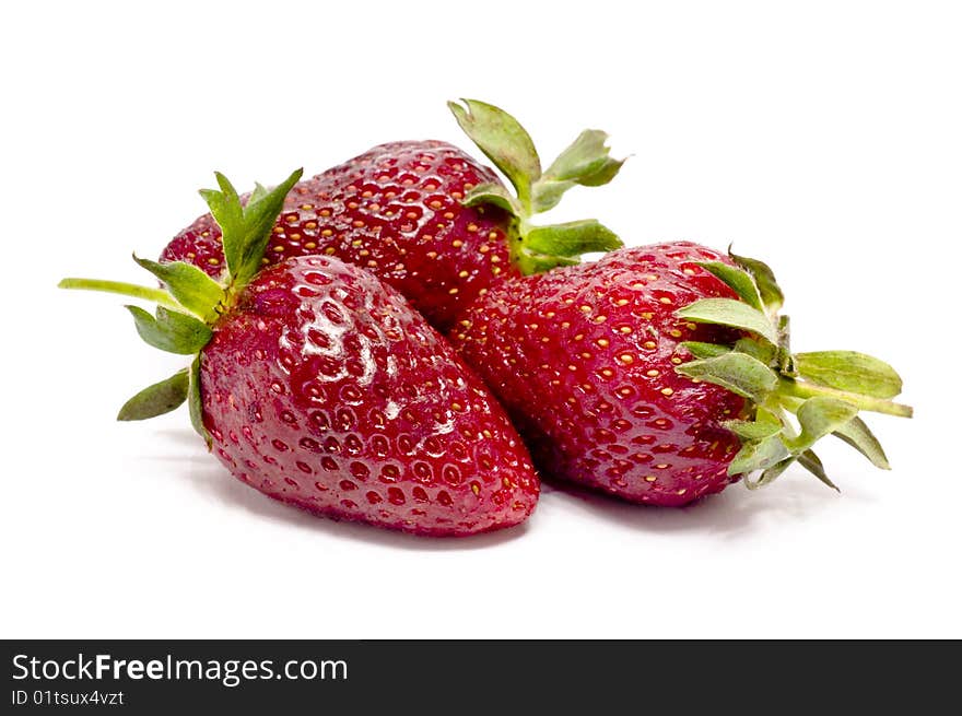 Three strawberries